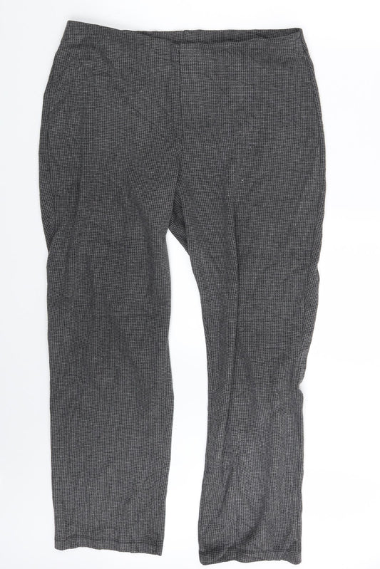 M&S Womens Grey   Dress Pants Trousers Size 16 L27 in