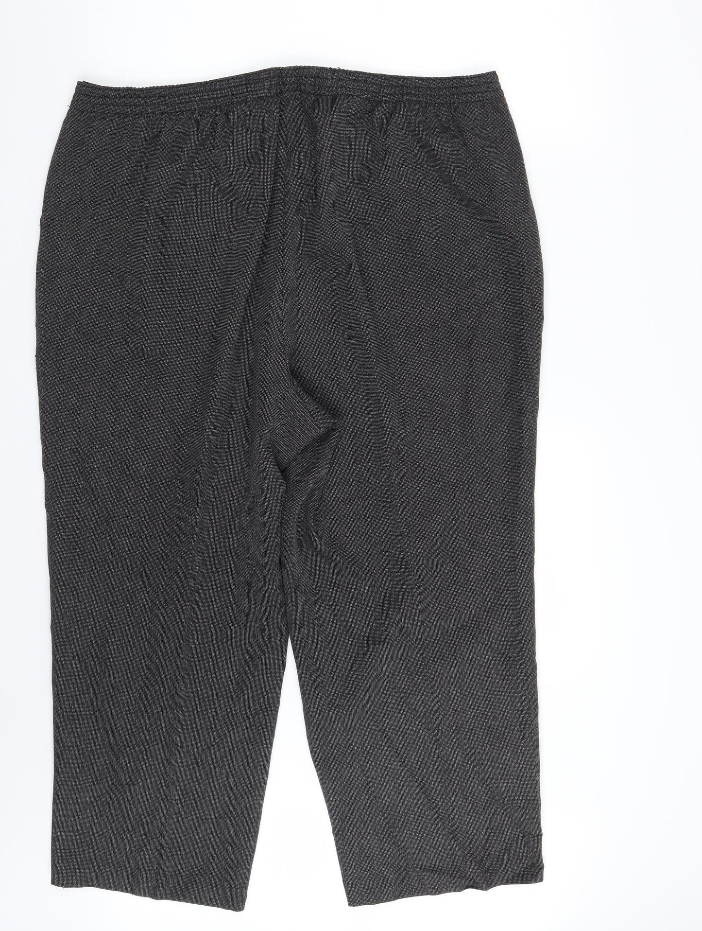 Womens UK Size 20 BM Collection Regular Fit Capri Grey Trousers