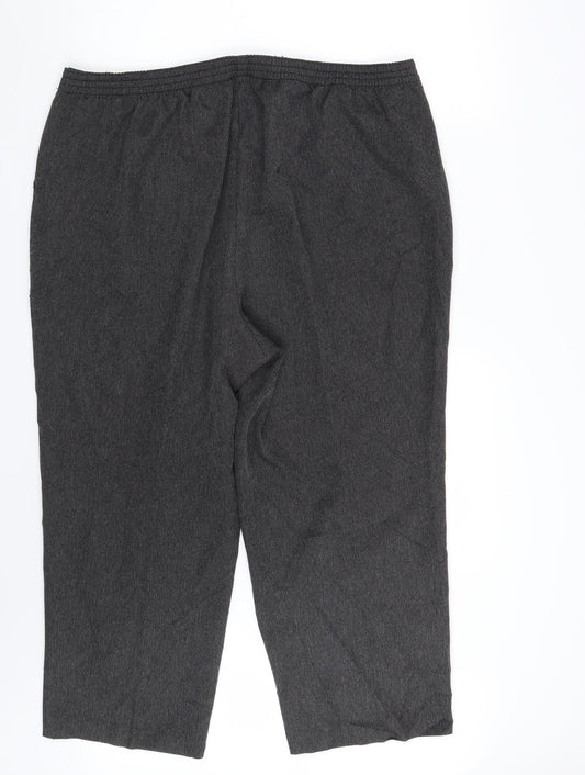 BM Collection Womens Grey   Capri Trousers Size 20 L24 in