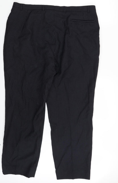 Preworn Mens Blue Striped  Dress Pants Trousers Size 41 in L31 in
