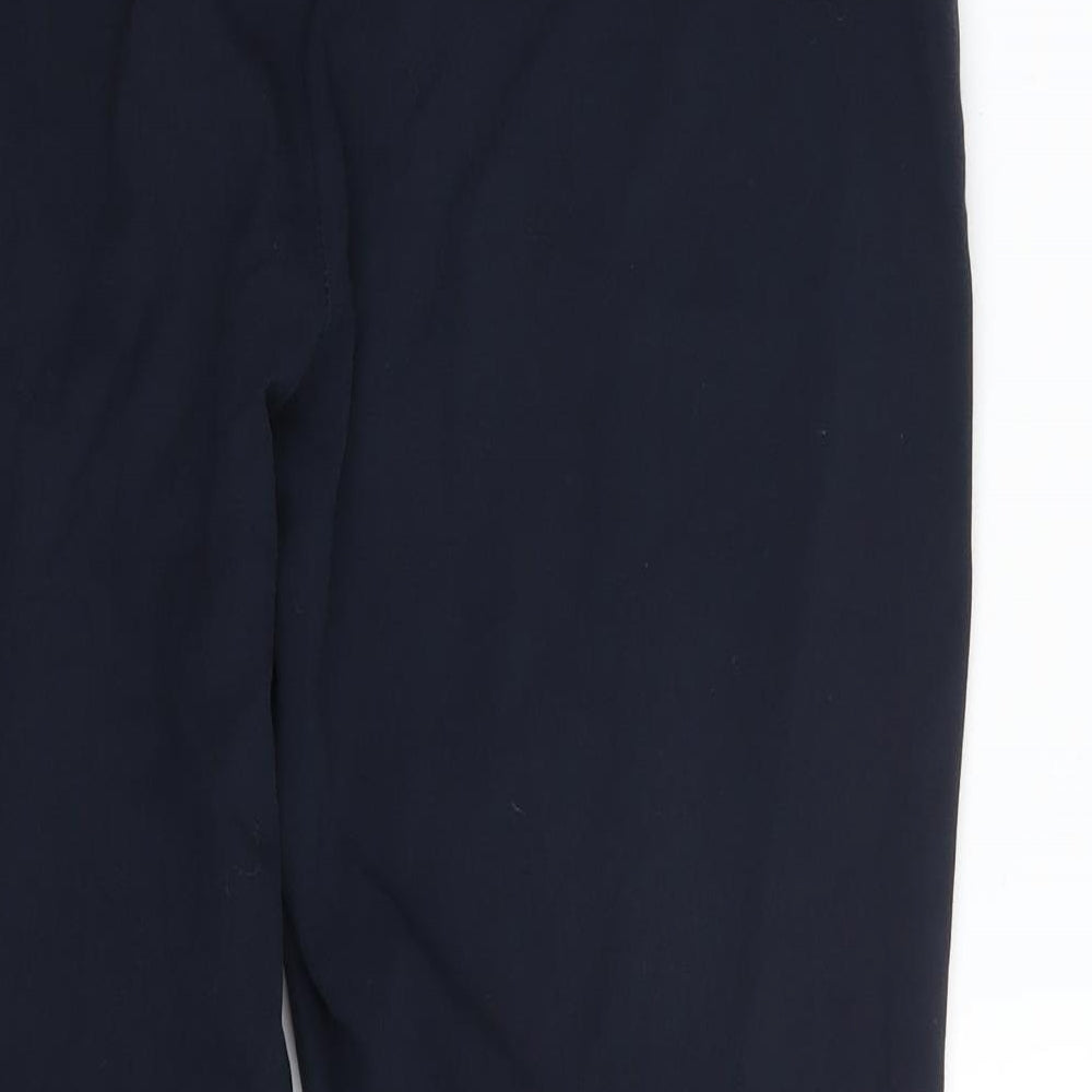 Womens UK Size 14 M&Co Regular Fit Dress Pants Blue Trousers