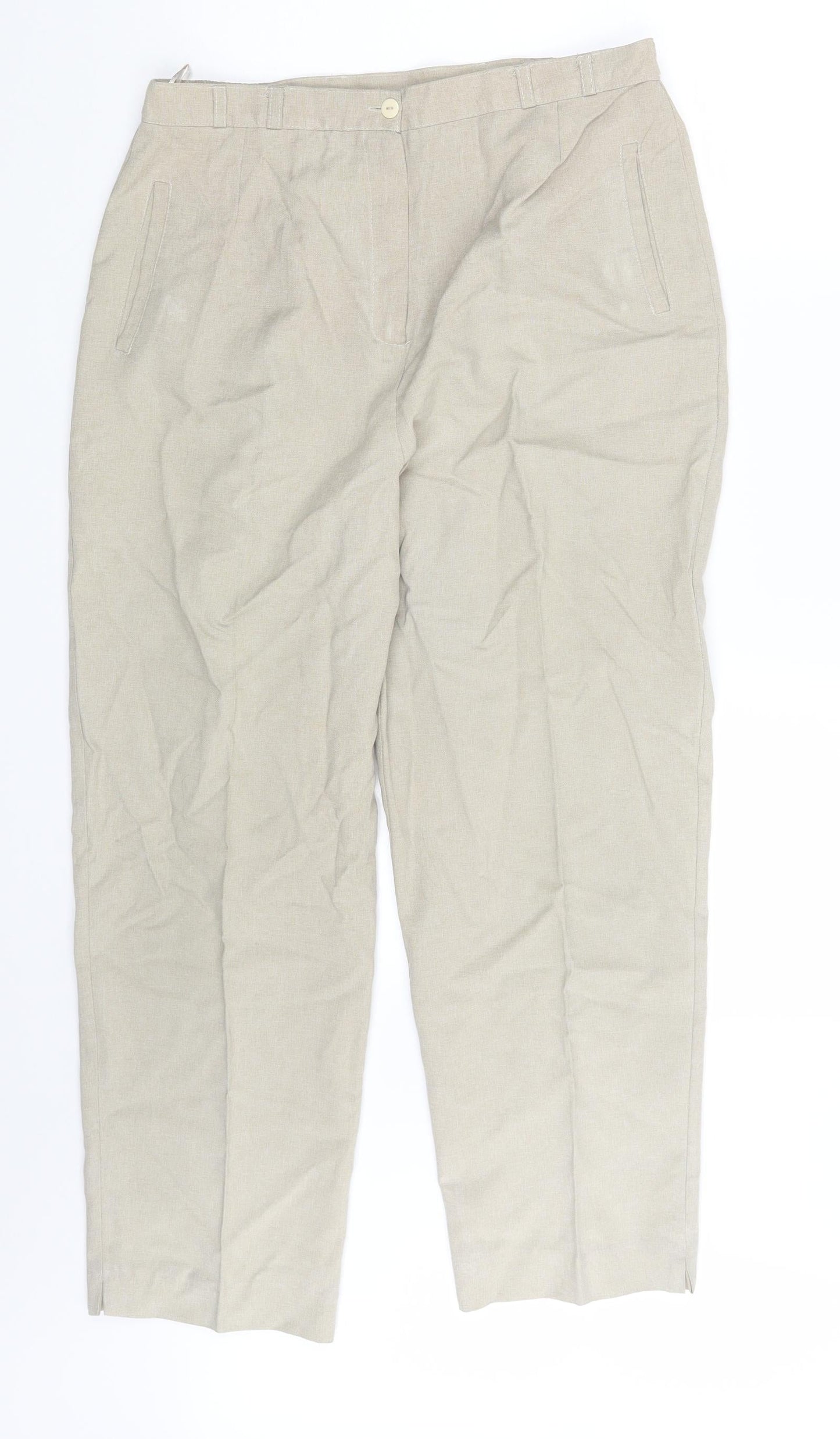 Womens UK Size 14 Janique Regular Fit Chino Beige Trousers