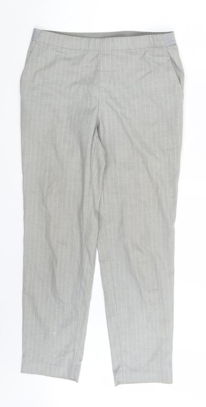 Womens UK Size One Size Uniqlo Regular Fit Dress Pants Grey Trousers