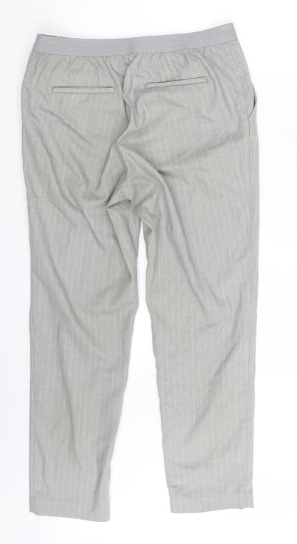 Womens UK Size One Size Uniqlo Regular Fit Dress Pants Grey Trousers
