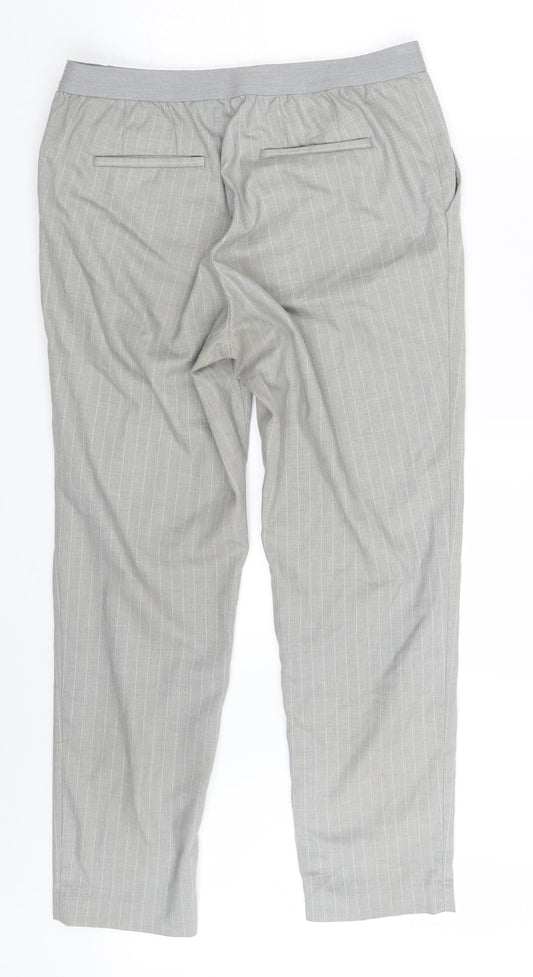 Womens UK Size One Size Uniqlo Regular Fit Dress Pants Grey Trousers