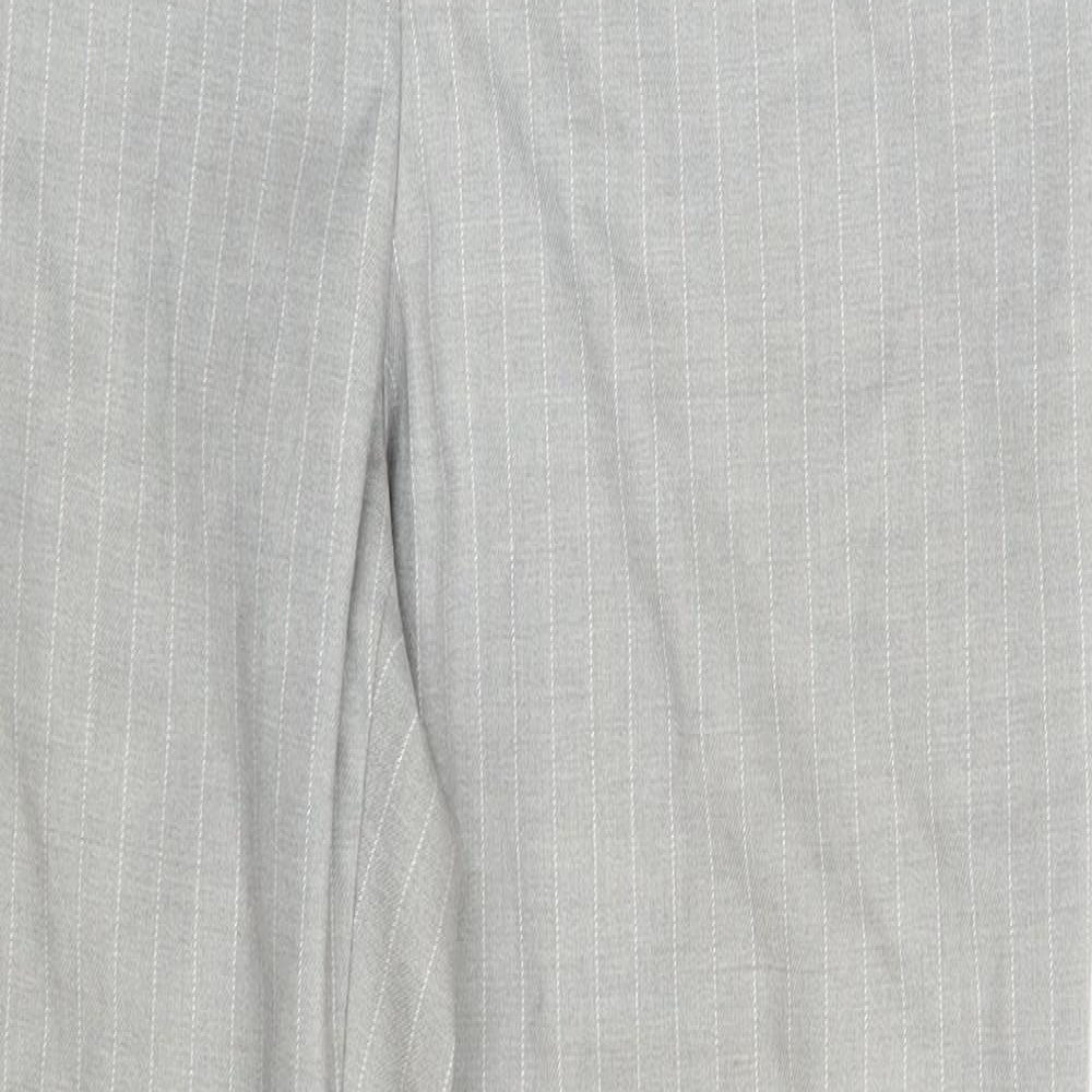 Womens UK Size One Size Uniqlo Regular Fit Dress Pants Grey Trousers