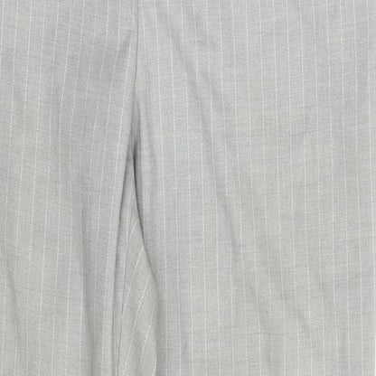 Womens UK Size One Size Uniqlo Regular Fit Dress Pants Grey Trousers