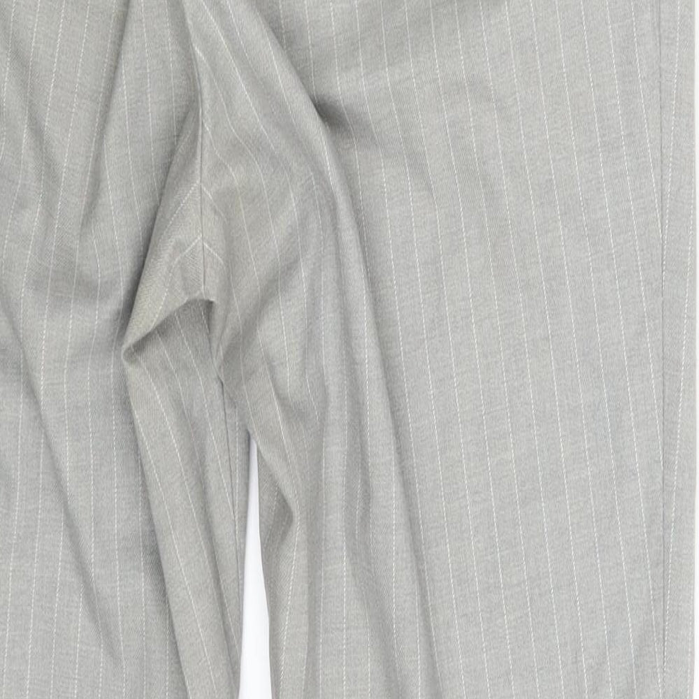 Womens UK Size One Size Uniqlo Regular Fit Dress Pants Grey Trousers