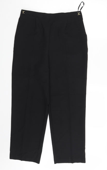 Womens UK Size 14 BM Collection Regular Fit Dress Pants Black Trousers