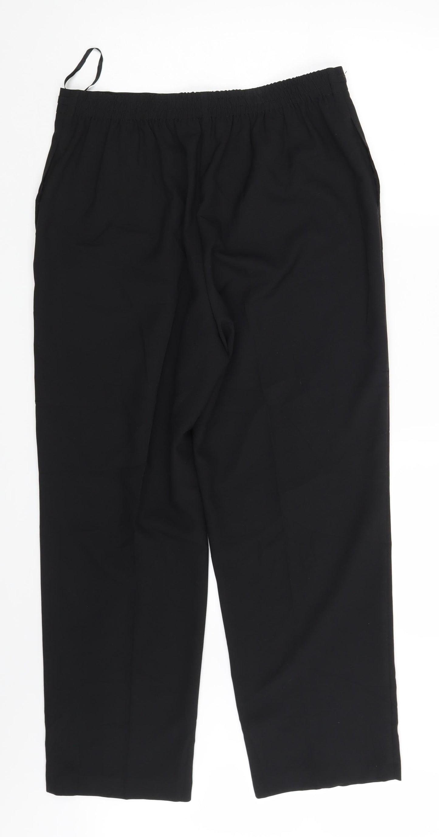 Womens UK Size 14 BM Collection Regular Fit Dress Pants Black Trousers