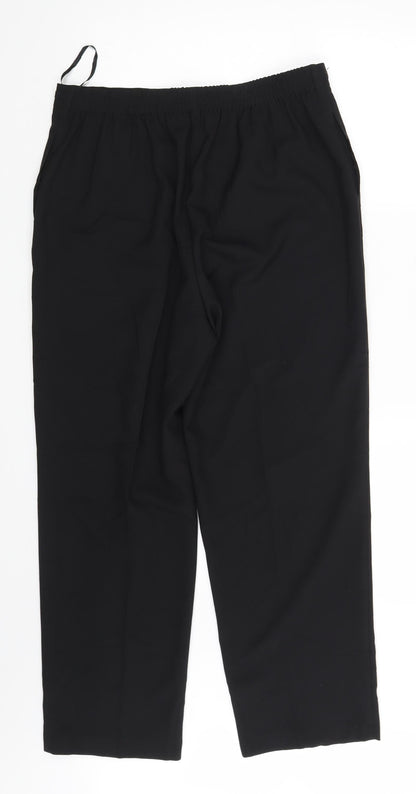 Womens UK Size 14 BM Collection Regular Fit Dress Pants Black Trousers