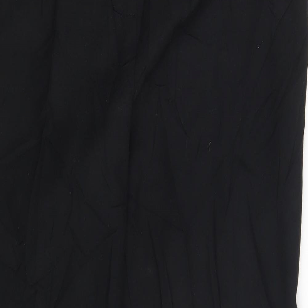Womens UK Size 14 M&S Regular Fit Dress Pants Black Trousers