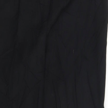 Womens UK Size 14 M&S Regular Fit Dress Pants Black Trousers