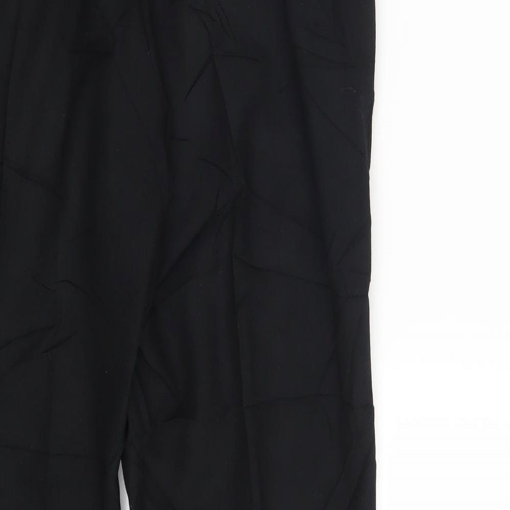 Womens UK Size 14 M&S Regular Fit Dress Pants Black Trousers