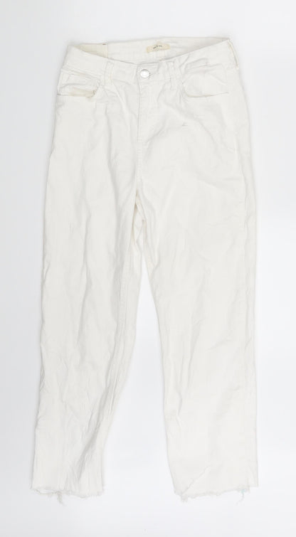 Ese O Ese Womens White  Denim Straight Jeans Size 8 L24 in