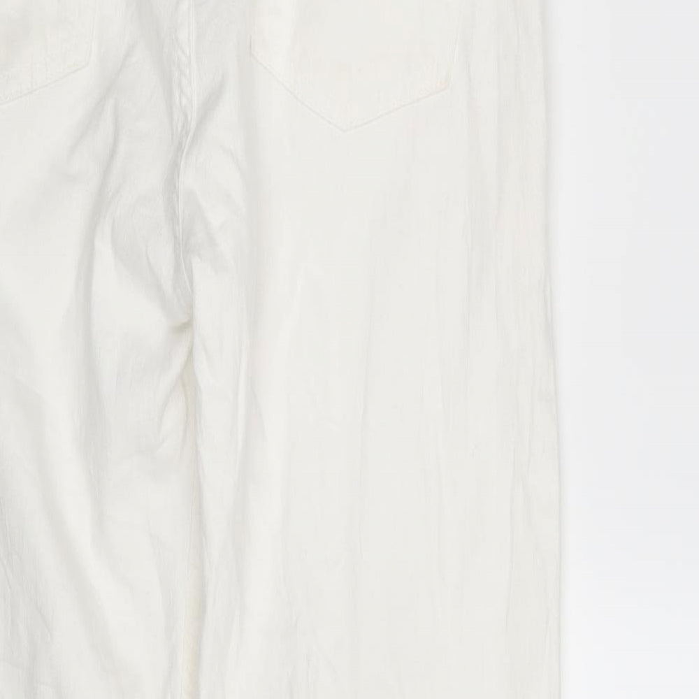 Ese O Ese Womens White  Denim Straight Jeans Size 8 L24 in