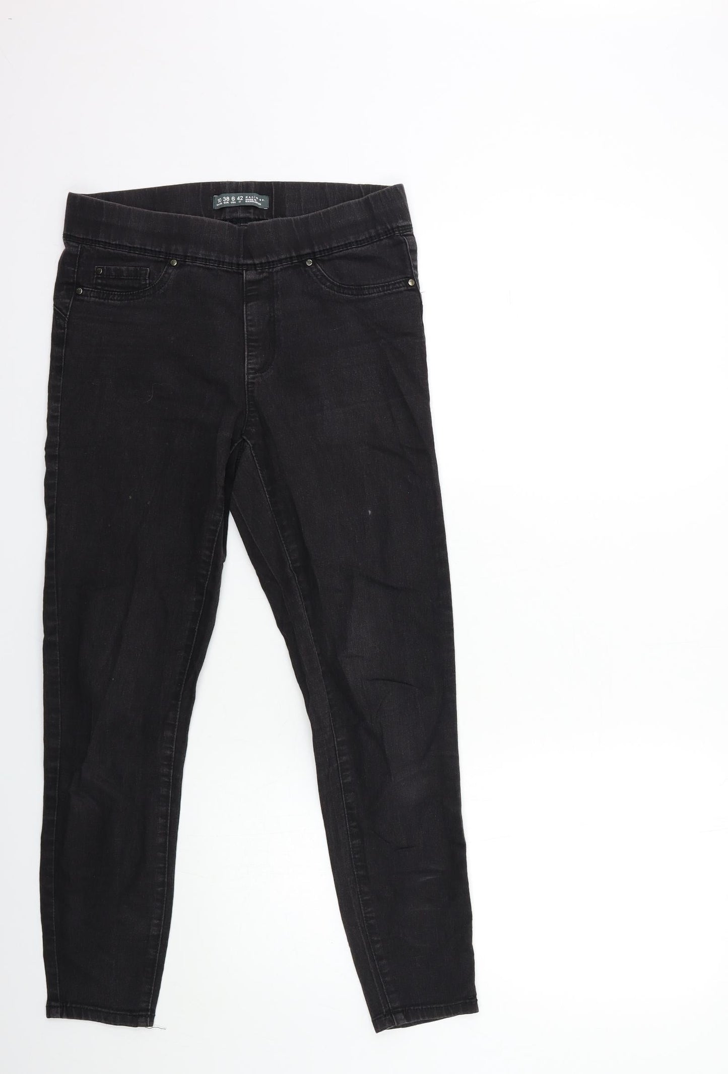 Denim & Co. Womens Black  Denim Jegging Jeans Size 10 L27 in