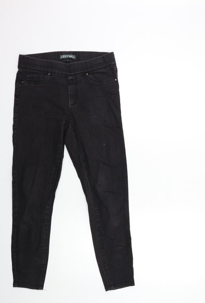 Denim & Co. Womens Black  Denim Jegging Jeans Size 10 L27 in