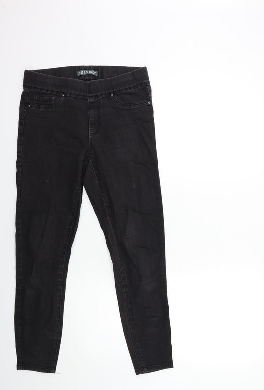 Denim & Co. Womens Black  Denim Jegging Jeans Size 10 L27 in