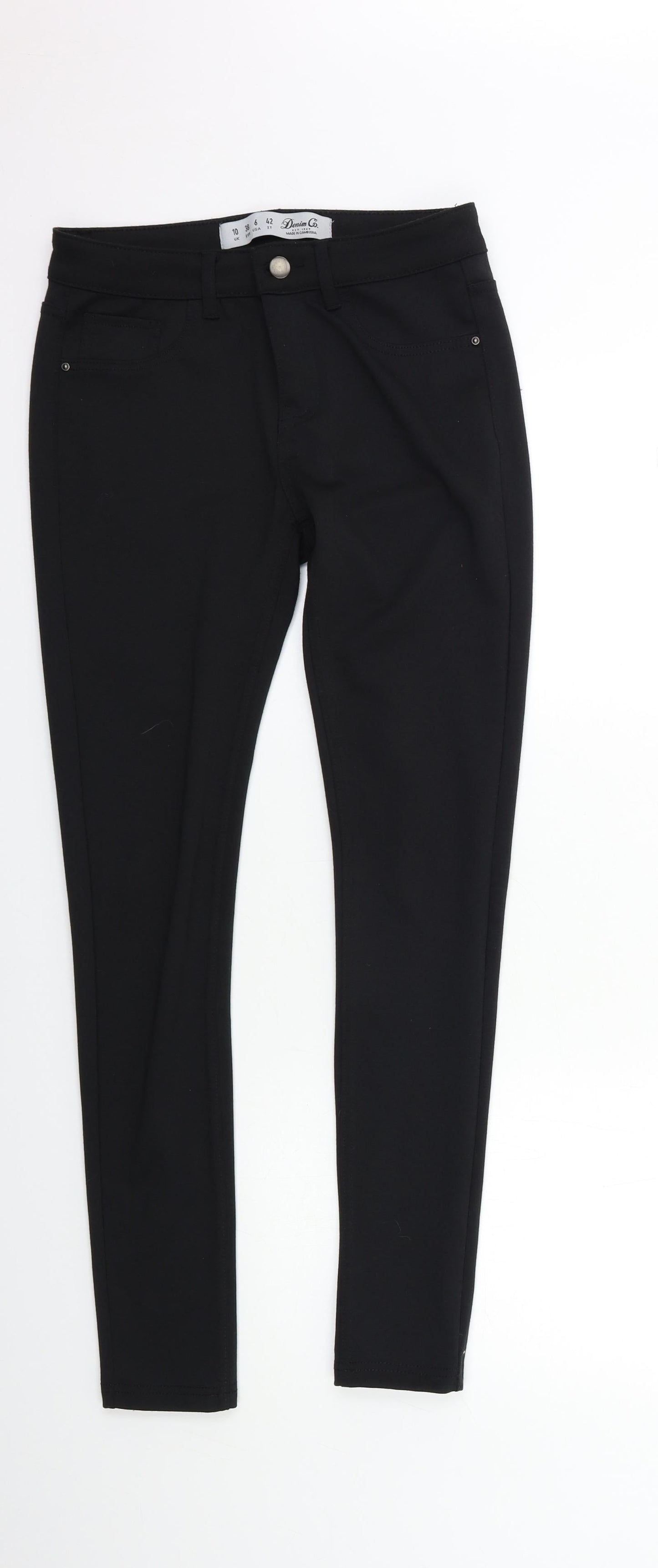 Denim & Co. Womens Black   Jegging Jeans Size 10 L29 in