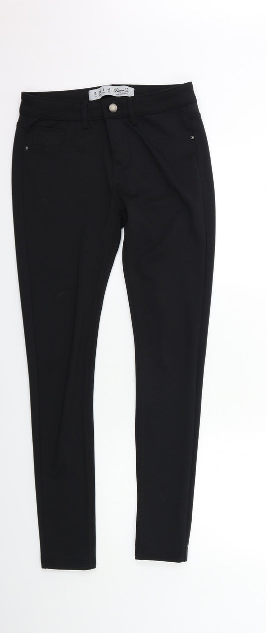 Denim & Co. Womens Black   Jegging Jeans Size 10 L29 in