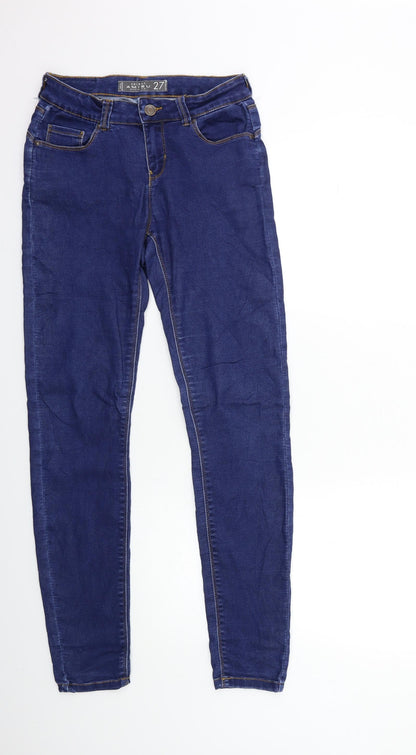 Womens UK Size 27 in Amisu Regular Fit Skinny Blue Jeans