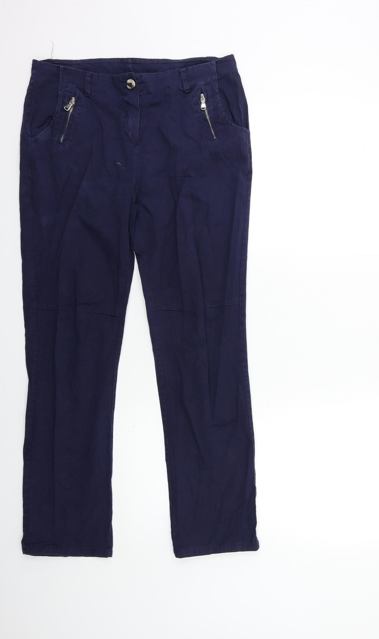 Womens UK Size 30 in Preworn Regular Fit  Blue Trousers