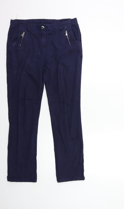 Womens UK Size 30 in Preworn Regular Fit  Blue Trousers