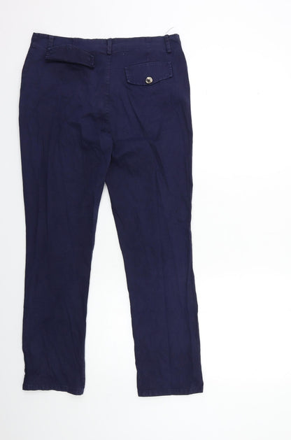 Womens UK Size 30 in Preworn Regular Fit  Blue Trousers