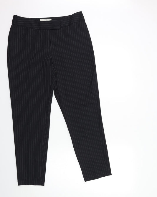 George Womens Black Striped  Trousers  Size 30 in L28 in