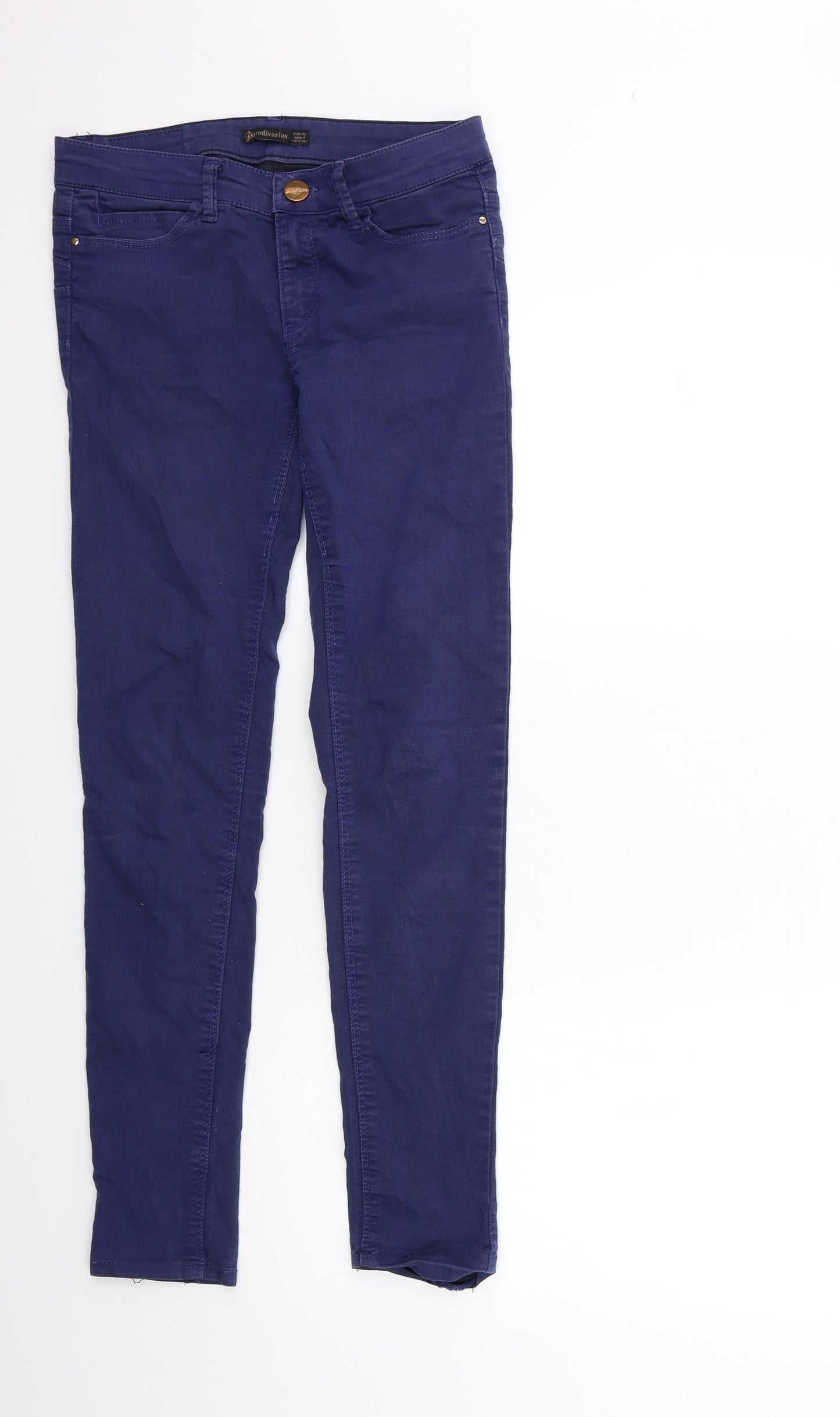 Womens UK Size 8 Stradivarius Regular Fit Skinny Blue Jeans