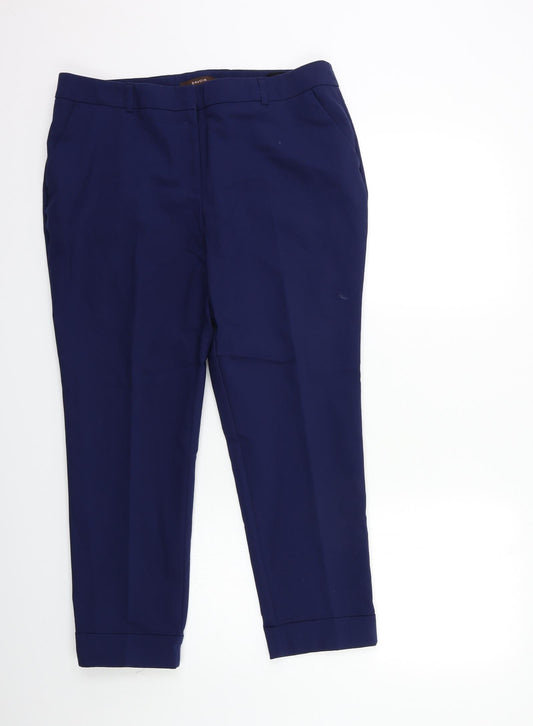 Savoir Womens Blue   Trousers  Size 14 L25 in