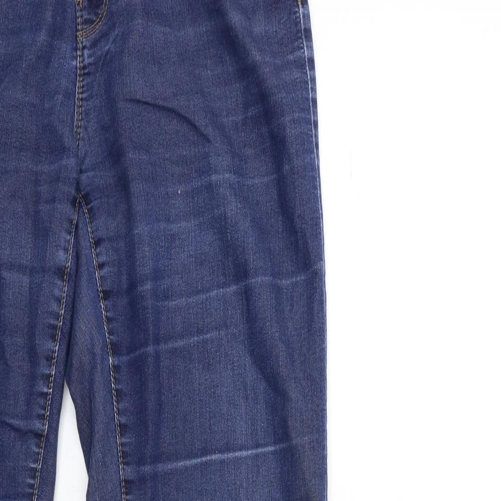 Denim & Co. Womens Blue  Denim Straight Jeans Size 8 L34 in