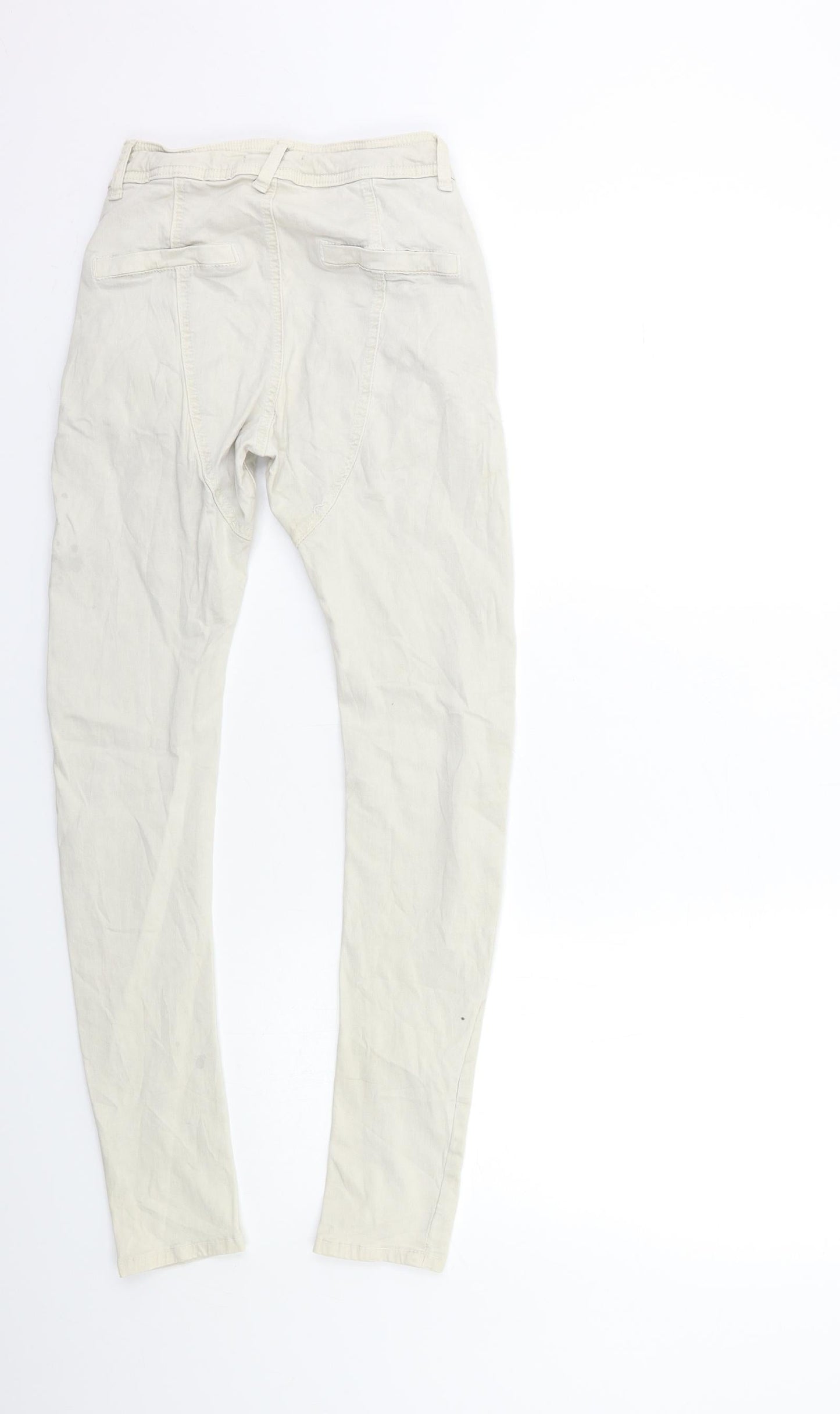 Womens UK Size XS Preworn Regular Fit Skinny Grey Jeans