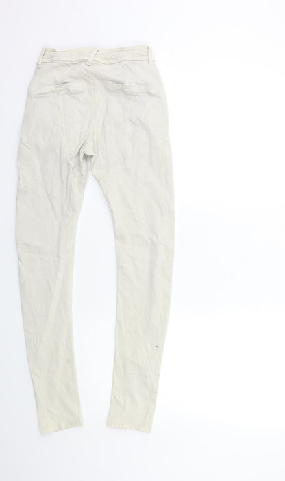 Womens UK Size XS Preworn Regular Fit Skinny Grey Jeans