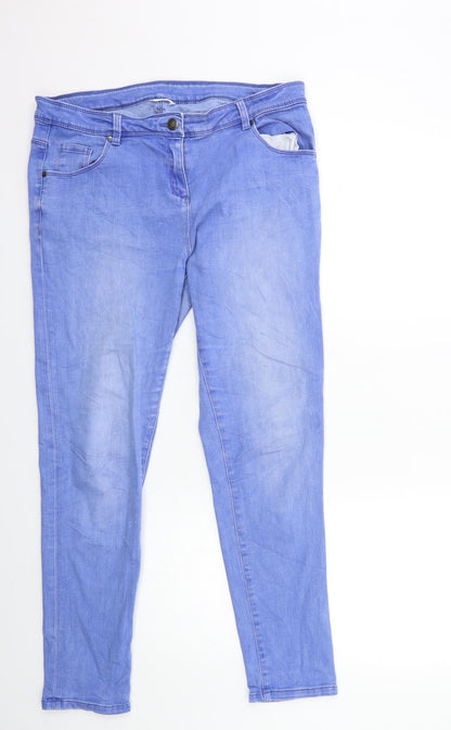 Womens UK Size 32 in Preworn Regular Fit Skinny Blue Jeans