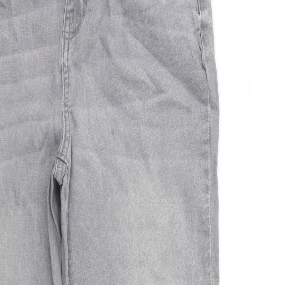 Denim & Co. Womens Grey  Denim Skinny Jeans Size 14 L28 in