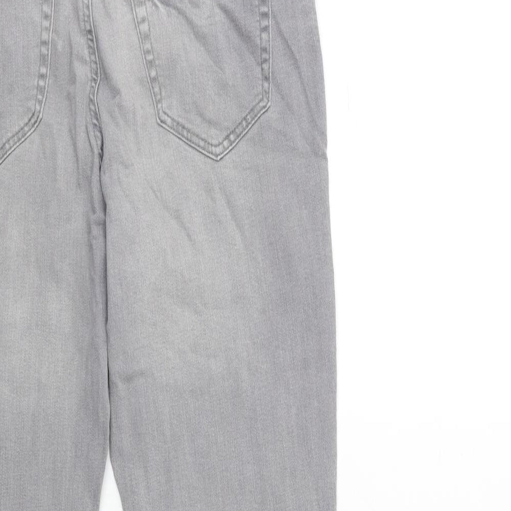 Denim & Co. Womens Grey  Denim Skinny Jeans Size 14 L28 in