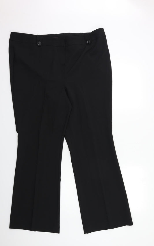 Evans Womens Black   Trousers  Size 20 L31 in