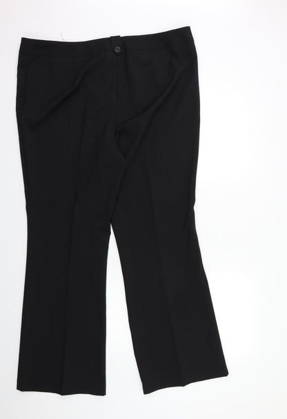 Evans Womens Black   Trousers  Size 20 L31 in