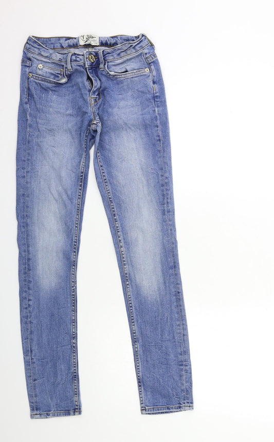 Miss Selfridge Womens Blue  Denim Skinny Jeans Size 6 L29 in