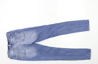 Miss Selfridge Womens Blue  Denim Skinny Jeans Size 6 L29 in
