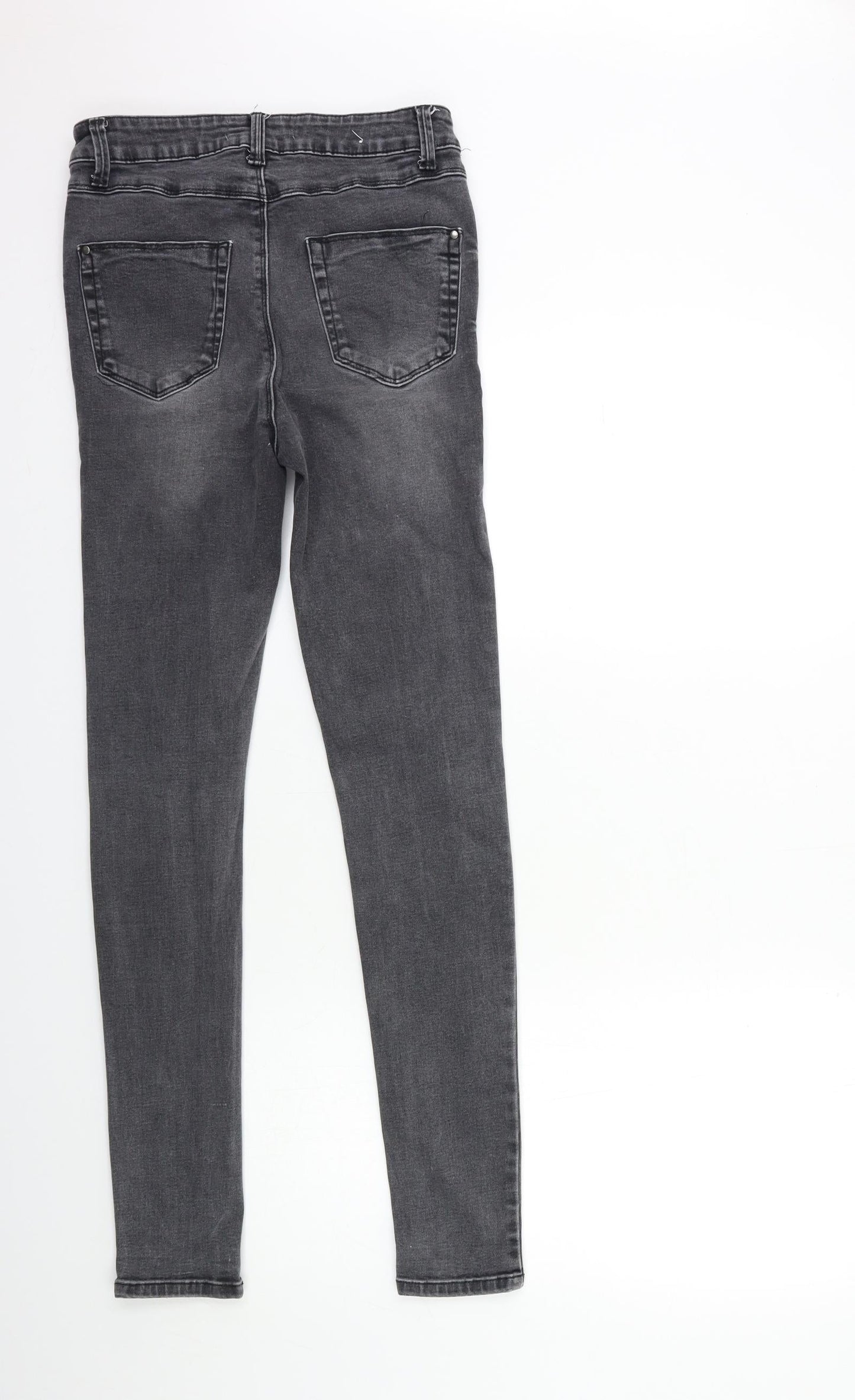 New Look Womens Grey  Denim Skinny Jeans Size 10 L30 in