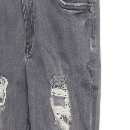 Denim & Co. Womens Grey  Denim Skinny Jeans Size 10 L29 in