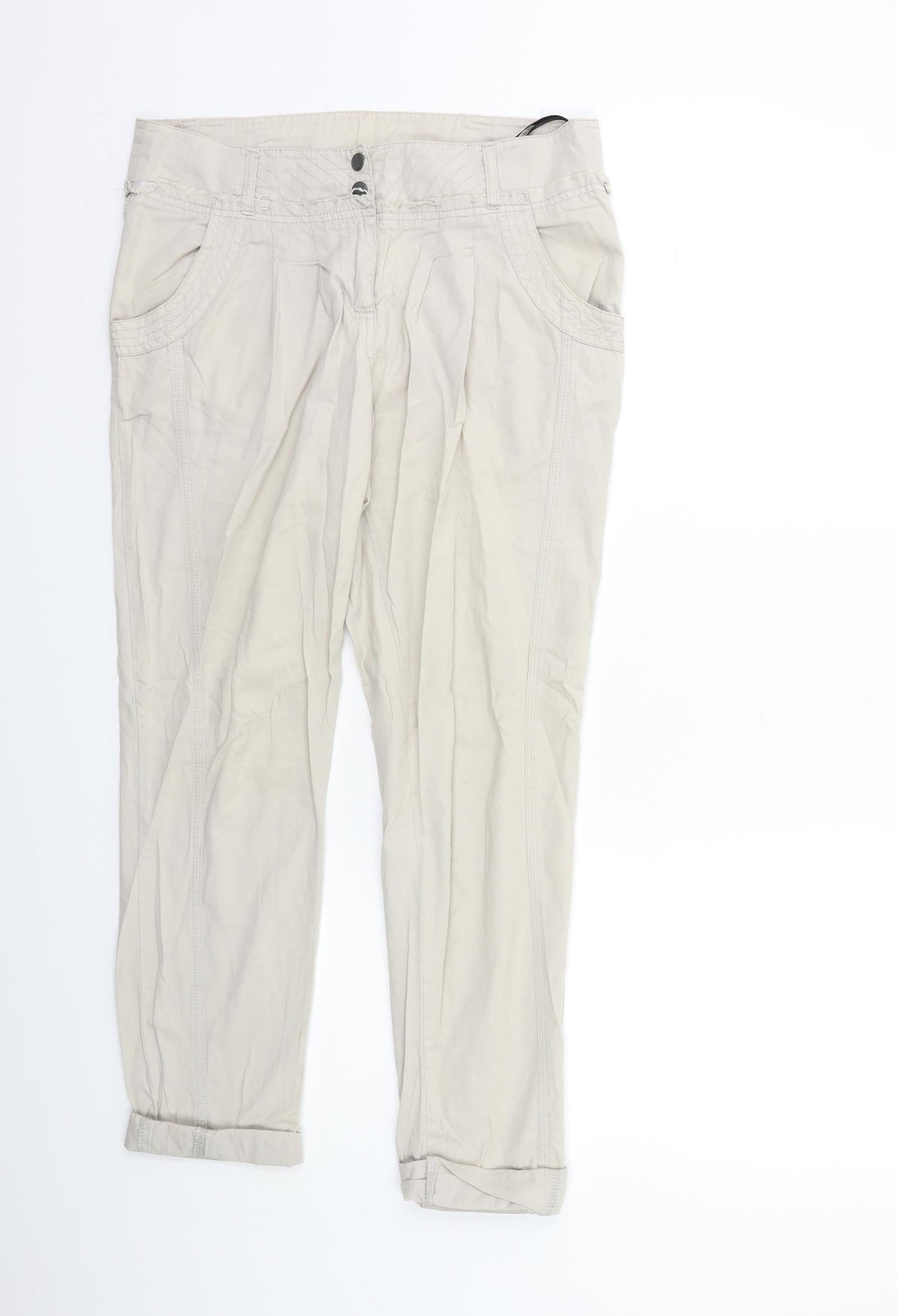 Womens UK Size 8 Dorothy Perkins Regular Fit Cargo Grey Trousers