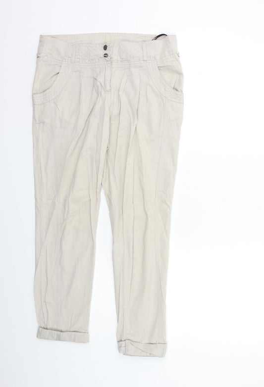 Womens UK Size 8 Dorothy Perkins Regular Fit Cargo Grey Trousers