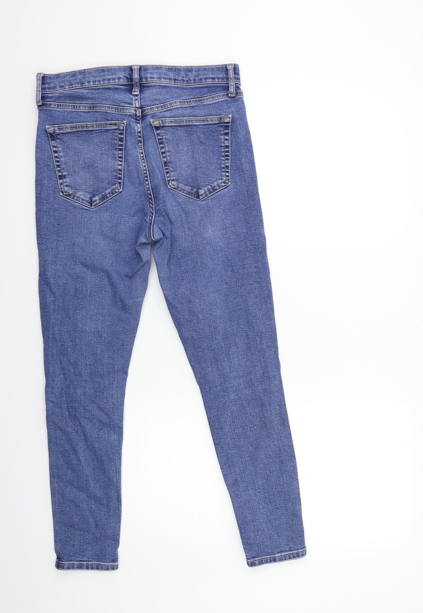 Topshop Womens Blue  Denim Skinny Jeans Size 30 in L30 in