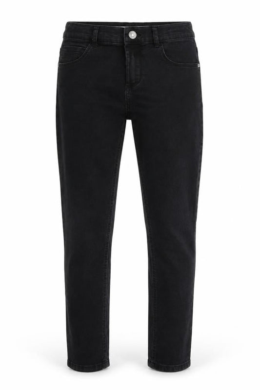 Front view of Denim & Co. girls’ blue denim skinny jeans, size 10-11, years
