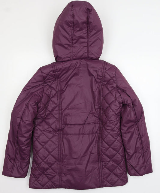 Womens UK Size 10 Damart Purple Parka Coat