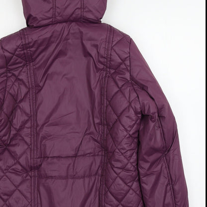 Womens UK Size 10 Damart Purple Parka Coat